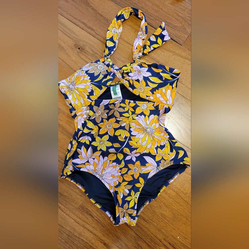J.Crew Womens One-Piece Dusk Floral Swimsuit 8 NWT!